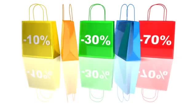 Bolsas de compras — Vídeos de Stock