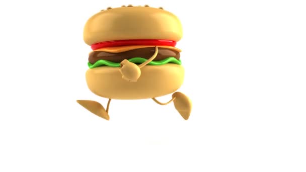 Hamburger in esecuzione — Video Stock