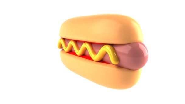 Hotdog — Stockvideo