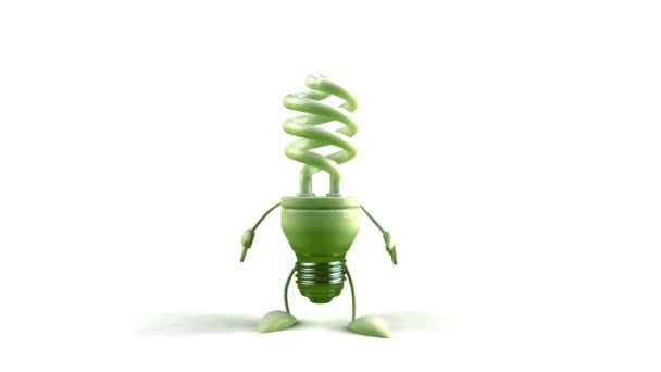 Енергозбереження лампочка — стокове відео