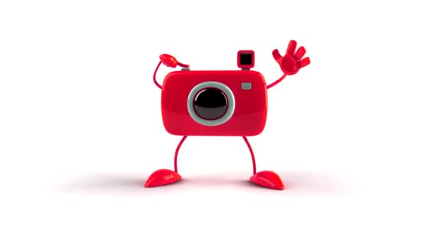 3D-camera met handen en voeten — Stockvideo