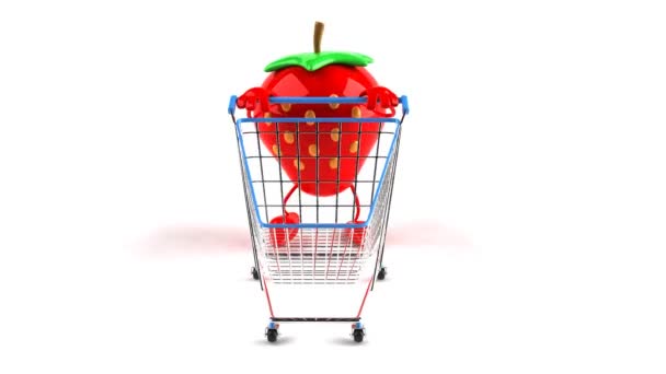 Shopping alla fragola — Video Stock