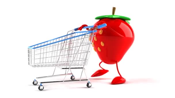 イチゴ ショッピング — ストック動画