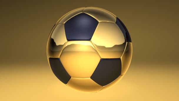Fotbalový míč, loopable s alfa kanálem — Stock video