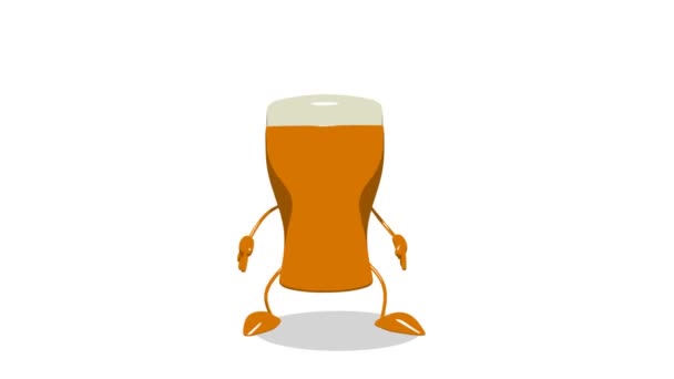 卡通啤酒 — 图库视频影像