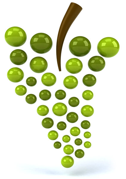 Зеленый виноград иллюстрация изолированы на белом
