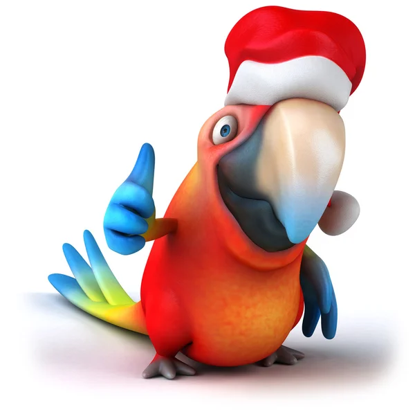 Santa parrot — Stock Photo, Image