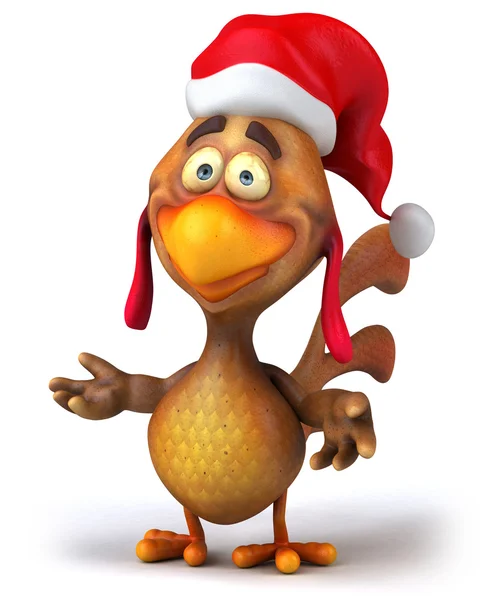 Santa chicken — Stock Photo, Image