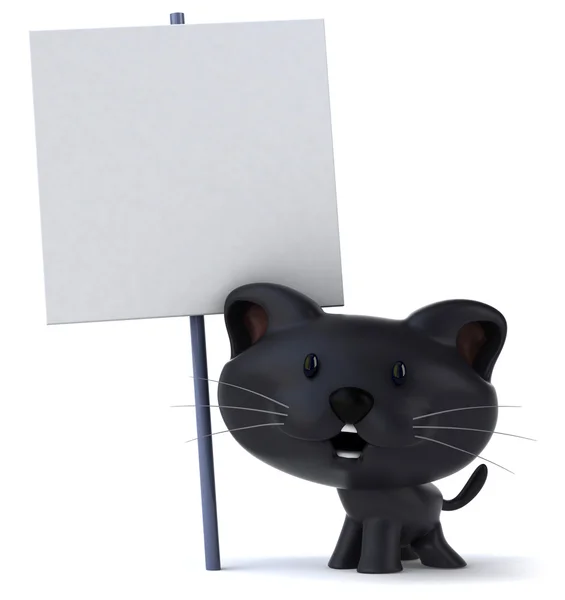 Fun black cat — Stock Photo, Image