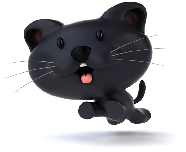 楽しい黒い猫 — ストック写真