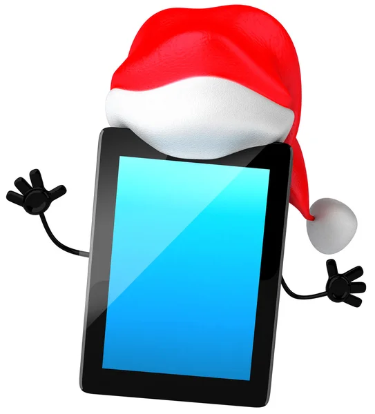 Smartphone-Weihnachtsmann — Stockfoto