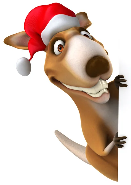 Kangaroo santa — Stock Photo, Image