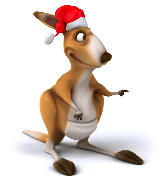 Kangaroo santa — Stock Photo, Image