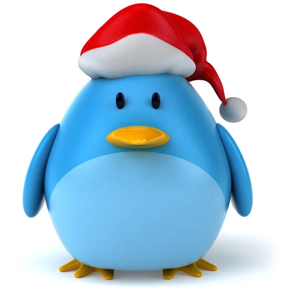 Blue bird santa — Stock Photo, Image