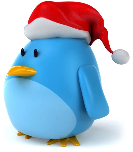 Blue bird santa — Stock Photo, Image