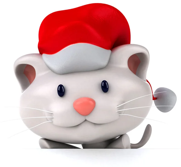 Spaß Weihnachtsmann Katze — Stockfoto