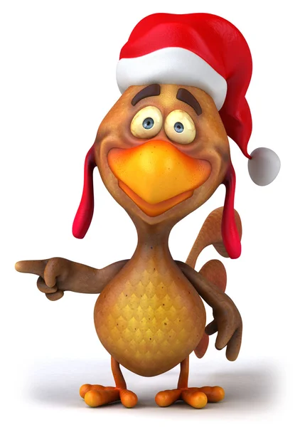 Santa chicken — Stock Photo, Image