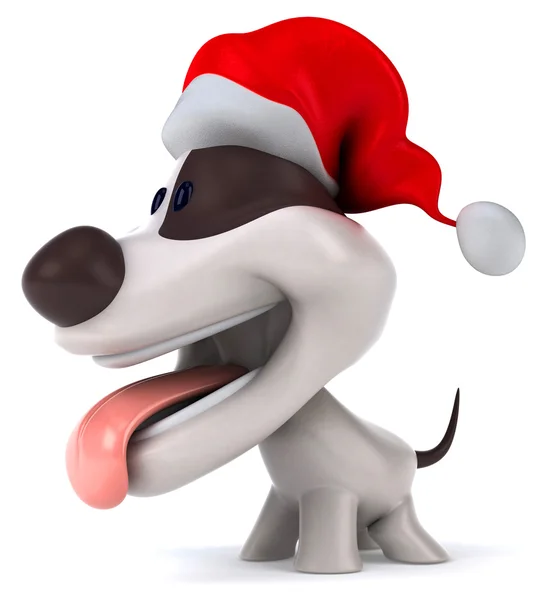 Fun santa dog — Stock Photo, Image