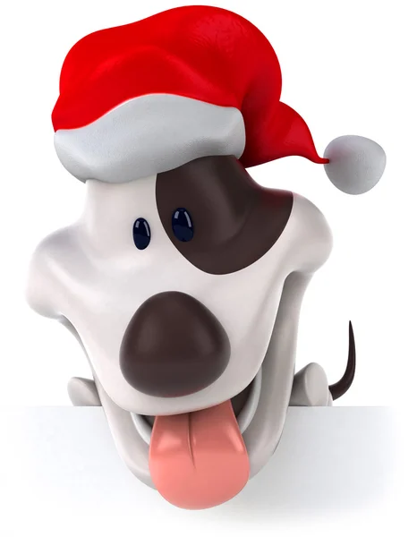 Fun santa dog — Stock Photo, Image