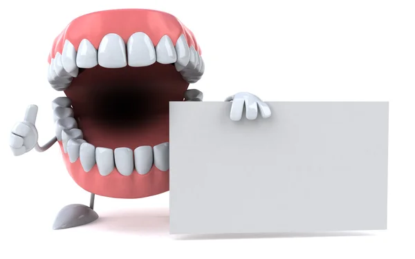 Teeth with paper — Stock Photo, Image