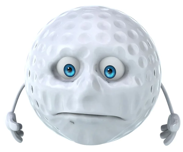 Trauriger Golfball — Stockfoto