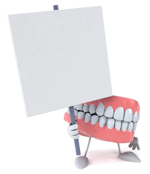Teeth with paper — Stock Photo, Image
