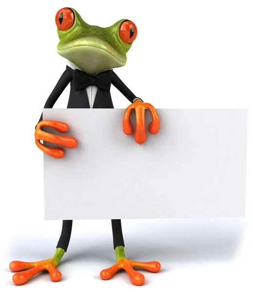 Ділова жаба зі знаком — стокове фото
