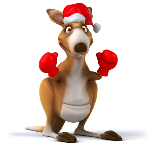 Christmas kangaroo boxer — Stock Photo, Image