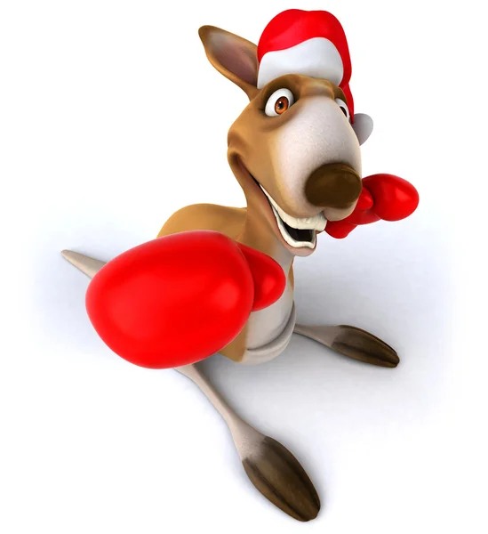 Christmas kangaroo boxer — Stock Photo, Image