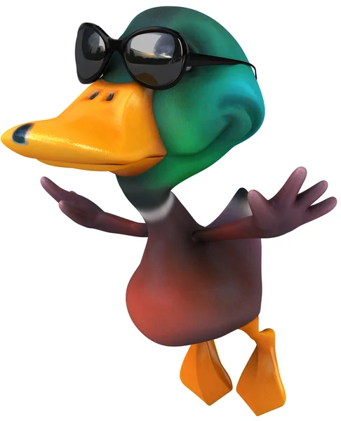 Fun duck in sunglasses — Stock Photo, Image