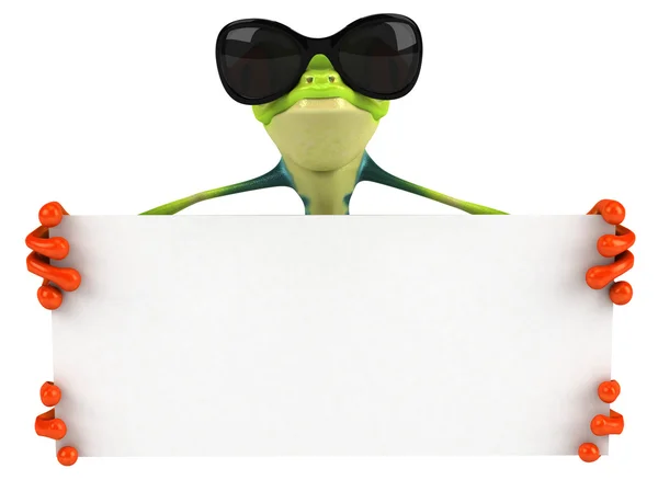 Frog: uw tekst invoegen — Stockfoto