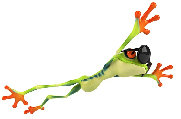 Eğlenceli bir kurbağa güneş gözlüğü — Stok fotoğraf