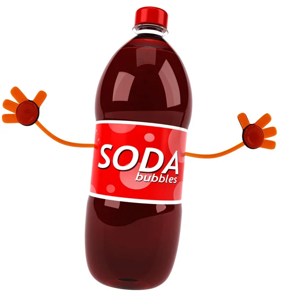 Botella de soda divertida — Foto de Stock