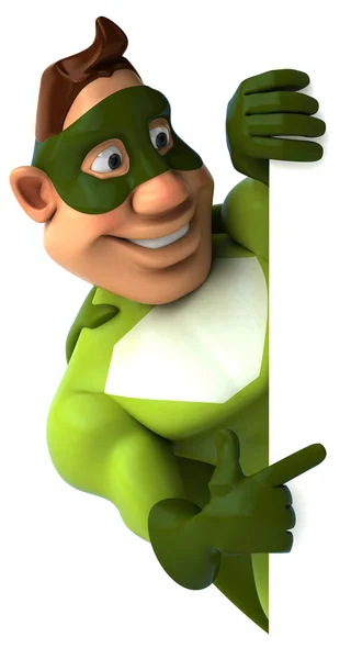 Zelený superhrdina — Stock fotografie
