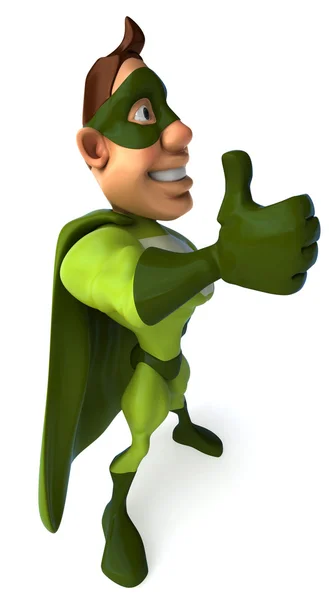 Green superhero — Stock Photo, Image