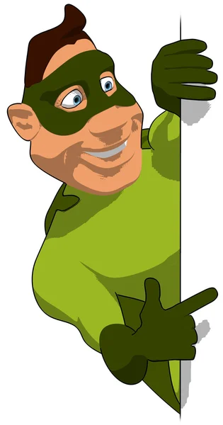 Green superhero — Zdjęcie stockowe