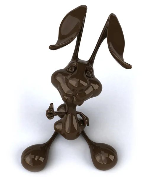 Веселый шоколадный кролик — стоковое фото