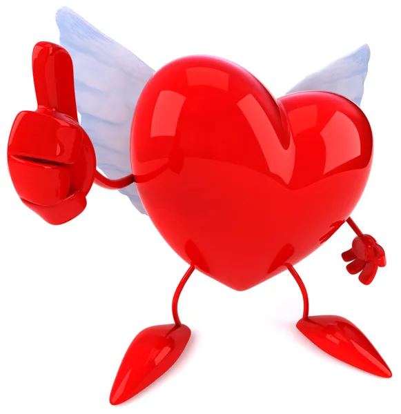 Hjärta med vingar — Stockfoto