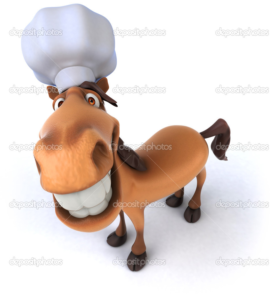 Fun horse chef — Stock Photo © julos 20139381
