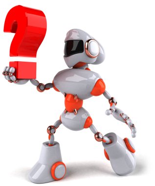 soru işareti olan robot
