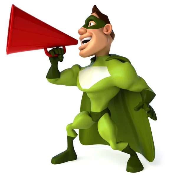 Green superhero — Stock Photo, Image