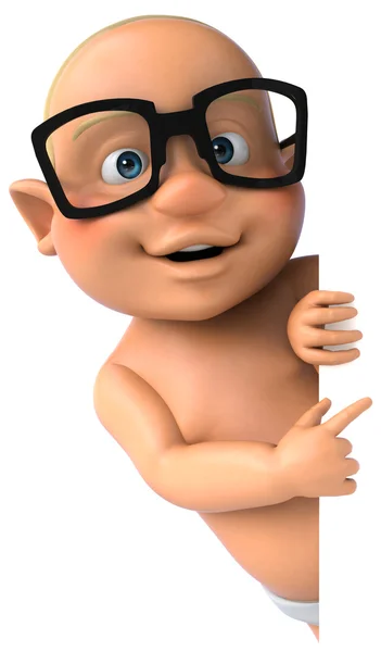 Fun baby in glasses — Stock Photo, Image