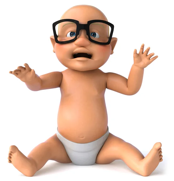 Bebê divertido em óculos — Fotografia de Stock