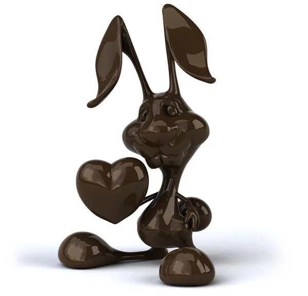 Fun chocolate rabbit — Stock Photo, Image