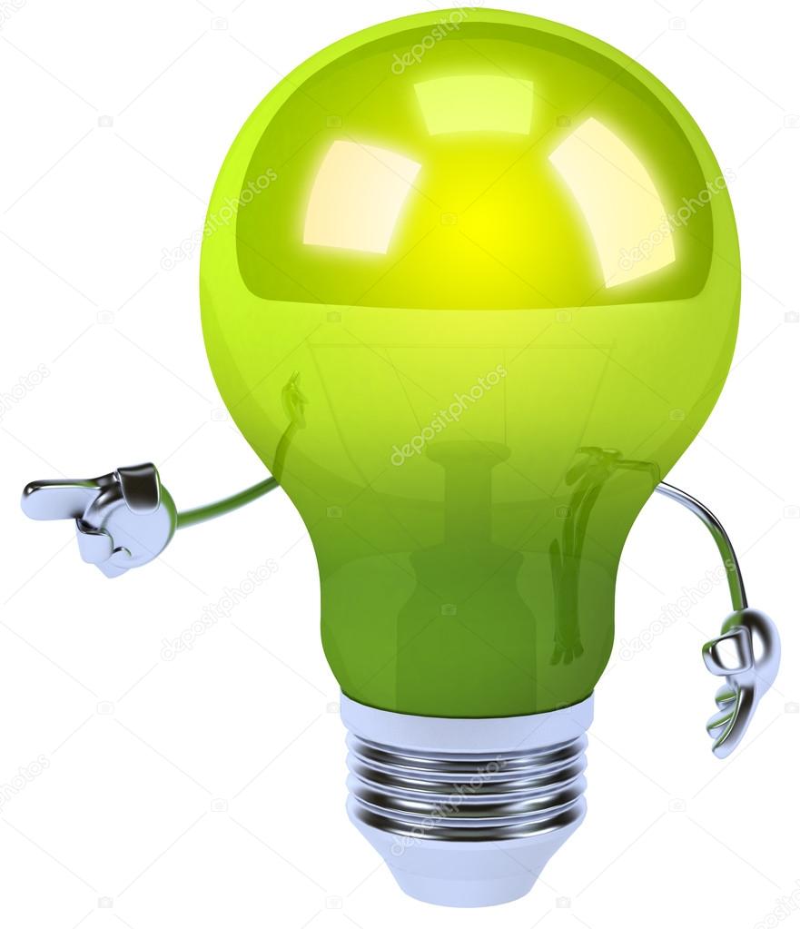Green light bulb