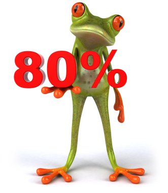 Kurbağa sunan indirim 3d