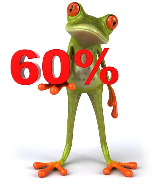 Grenouille offrant rabais 3d — Photo