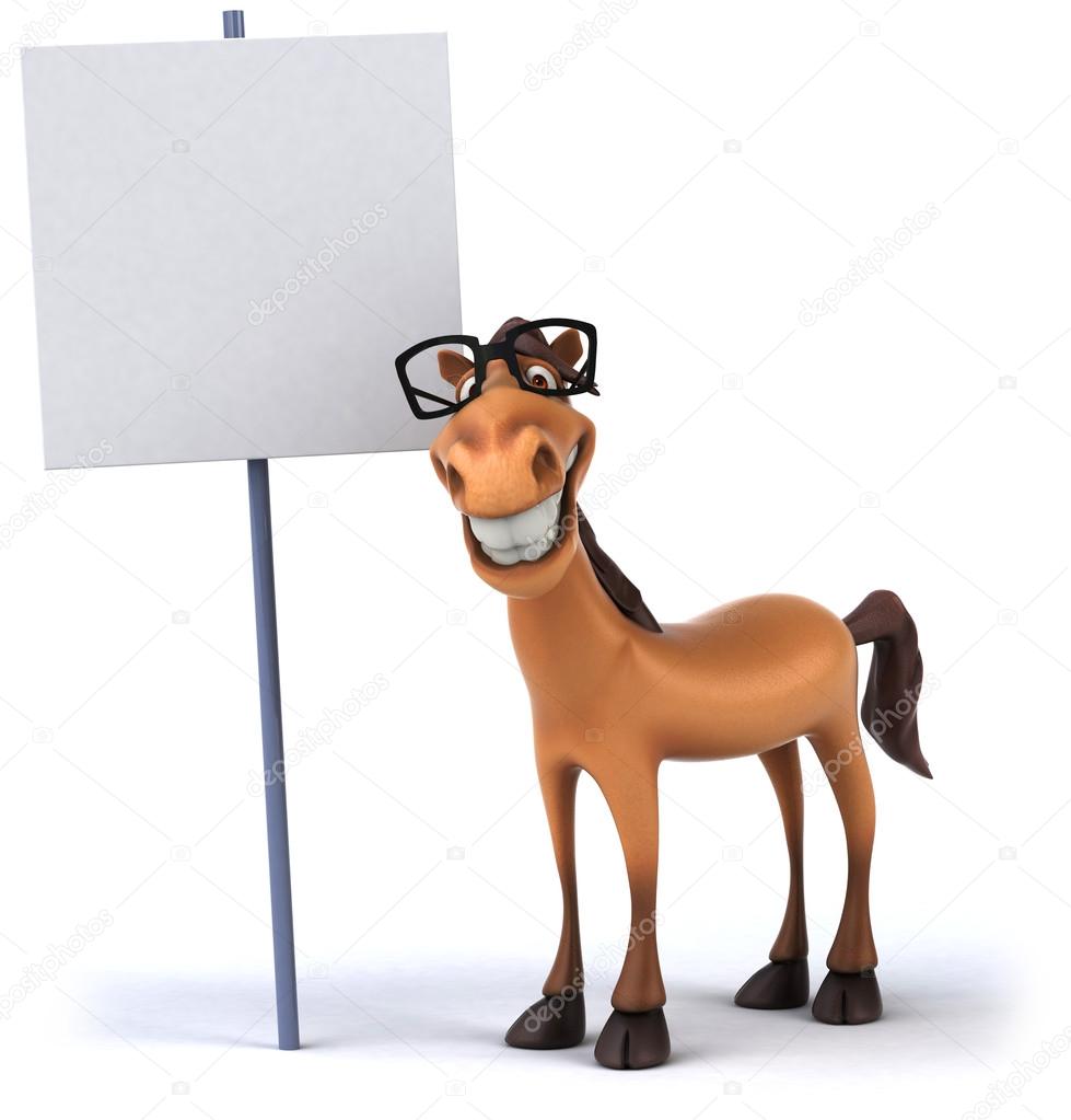 Horse 3d animation — Stock Photo