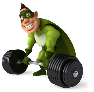 barbell ile süper adam