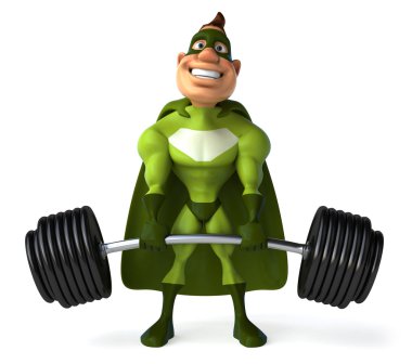 barbell ile süper adam